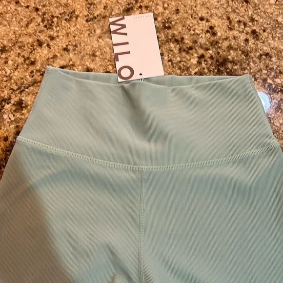 NWT - Sage Green Wilo The Lablel Ribbed Athletic Shorts 🤍🌿 - Picture 5 of 9